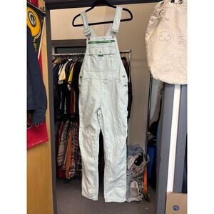 Liberty Bib Overalls Womens Small Green Straight Leg Utility Workwear Outdoor